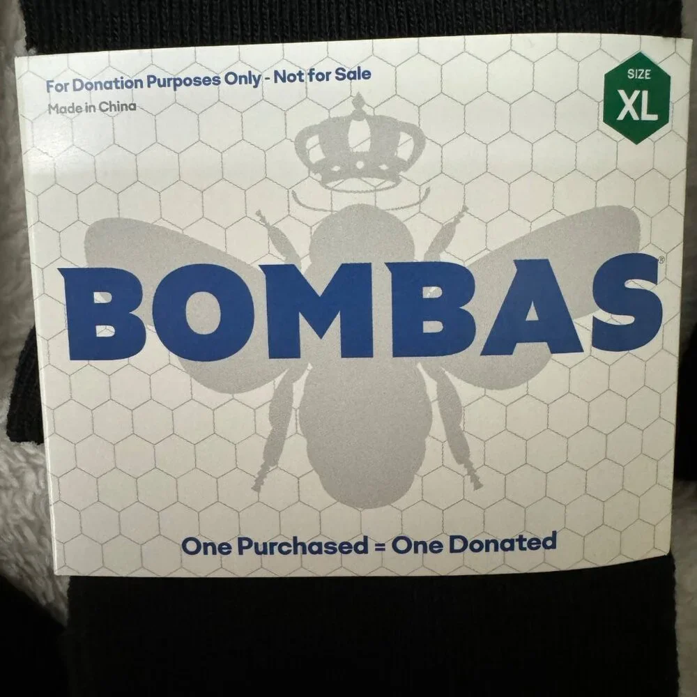 Bombas midcalf socks mens size XL Black Honeycomb stay up antimicrobial treatmen